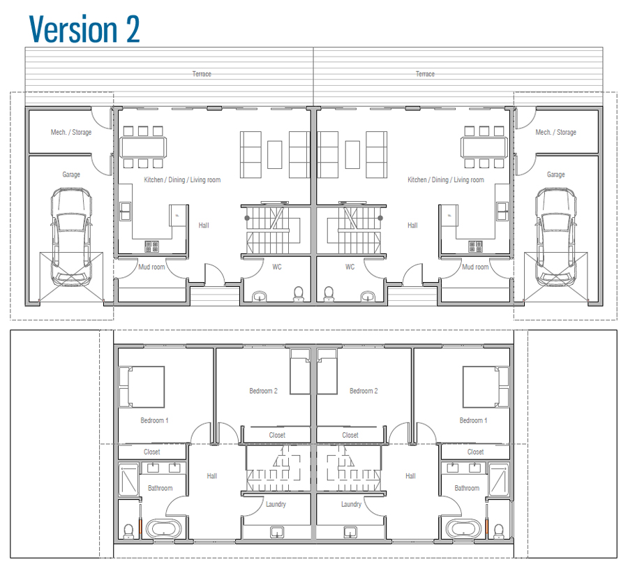 house design duplex-house-plan-ch350d 20