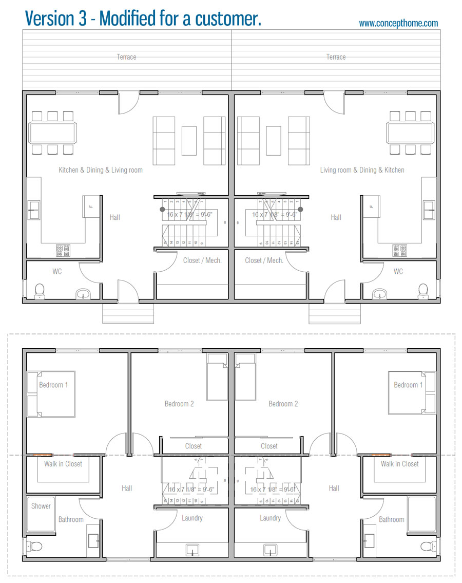 house design duplex-house-plan-ch350d 30