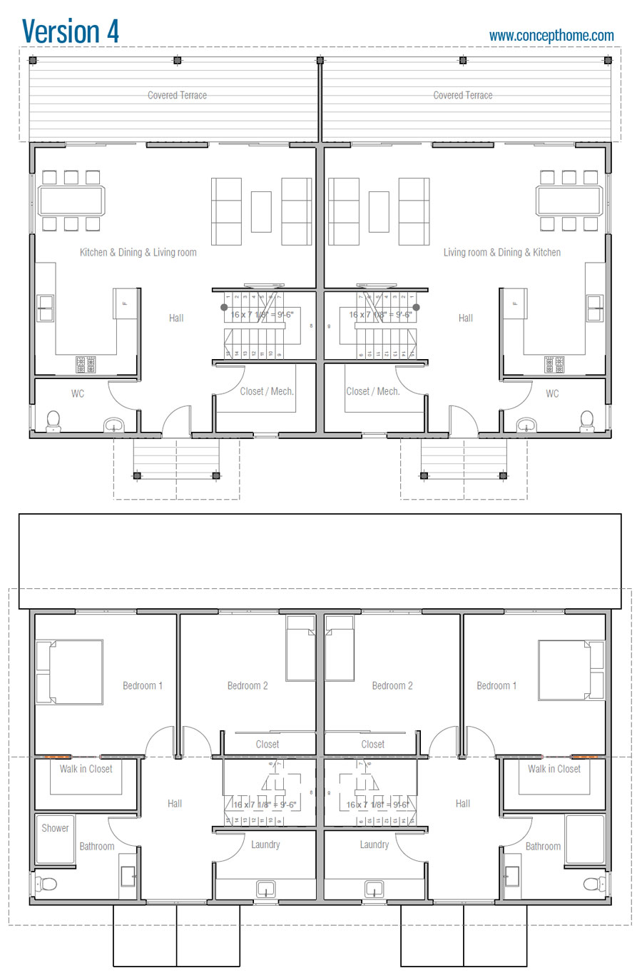 house design duplex-house-plan-ch350d 32