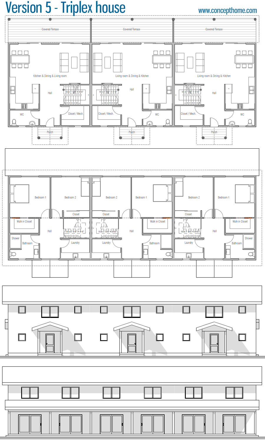 house design duplex-house-plan-ch350d 42