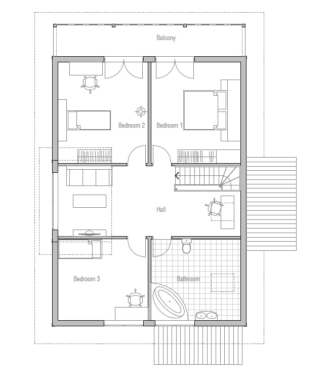 Affordable Home CH137 Floor Plans With Low Cost To Build House Plan