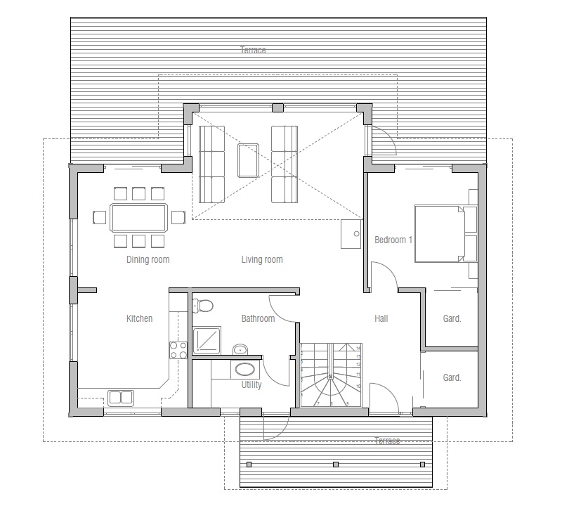 Small Modern House CH6 - 2F/171M/4B. Small House plan with four ...