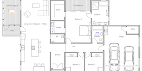 Small House Plan, three bedrooms, modern floor plan, House plan